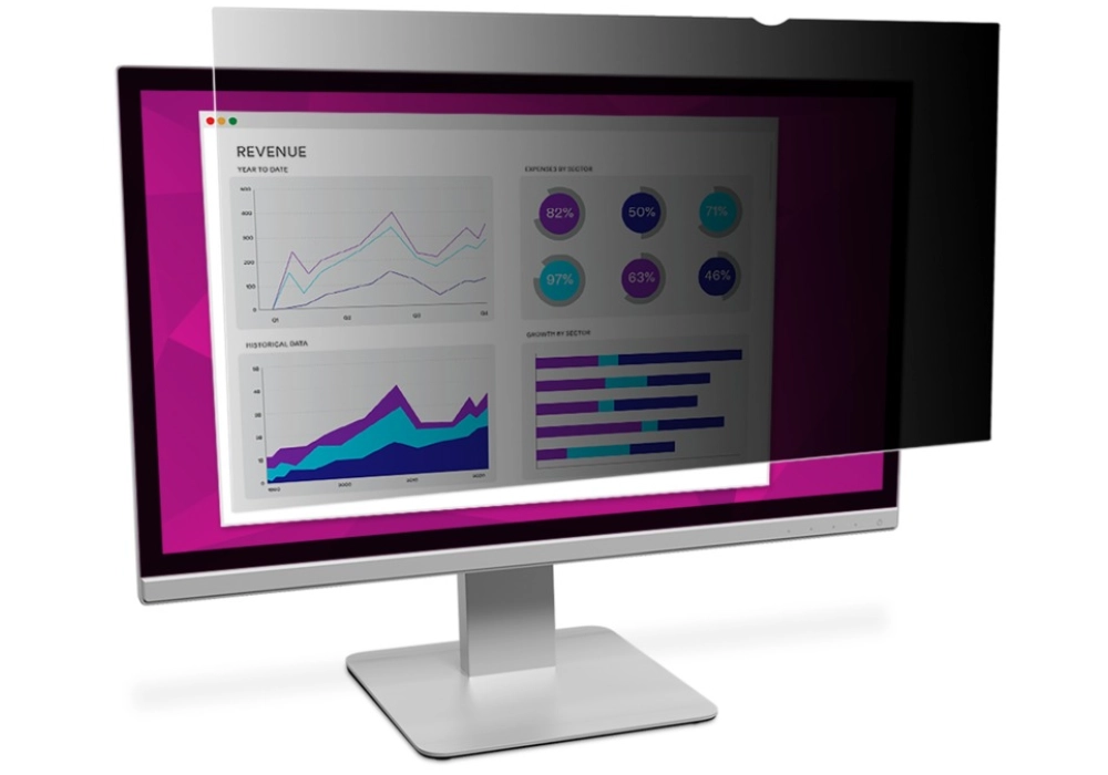 3M Filtre de confidentialité Haute Clarté pour moniteur panoramique 27