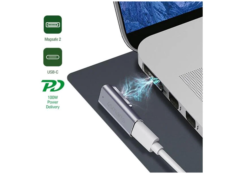 4smarts Adaptateur USB MagSafe 2 Prise USB C