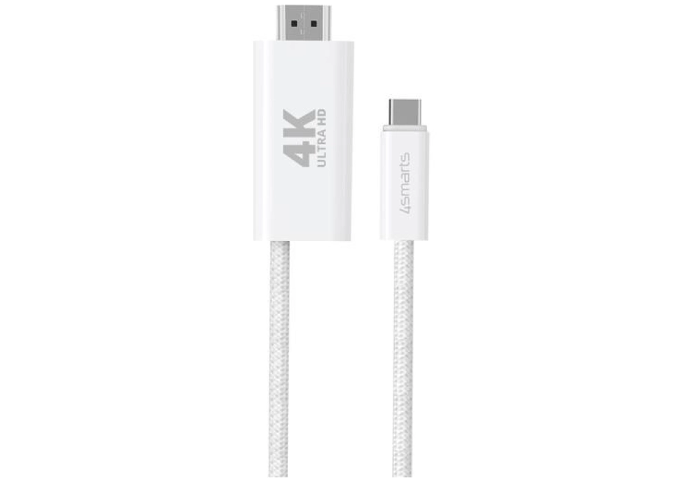 4smarts Câble 4K 60Hz, PD 100W USB type C - HDMI, 2 m