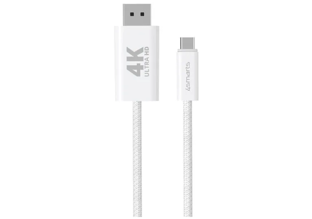 4smarts Câble 4K 60Hz USB type C - DisplayPort, 2 m