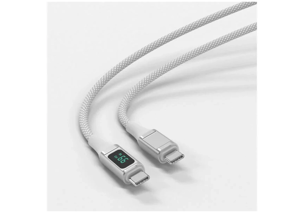 4smarts Câble USB 2.0 DigitCord jusqu'à 100W USB C - USB C 1.5 m