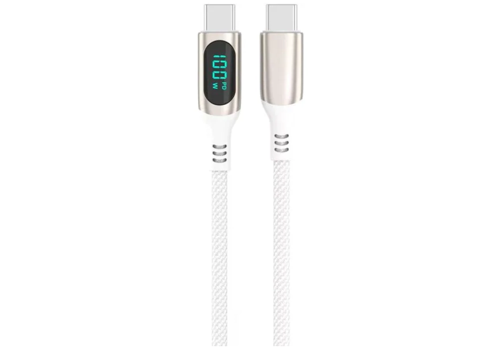 4smarts Câble USB 2.0 DigitCord jusqu'à 100W USB C - USB C 3 m