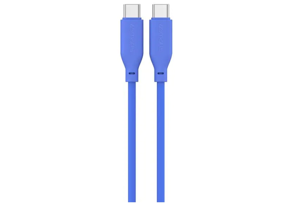 4smarts Câble USB 2.0 Silicone High Flex USB C - USB C 1.5 m Bleu