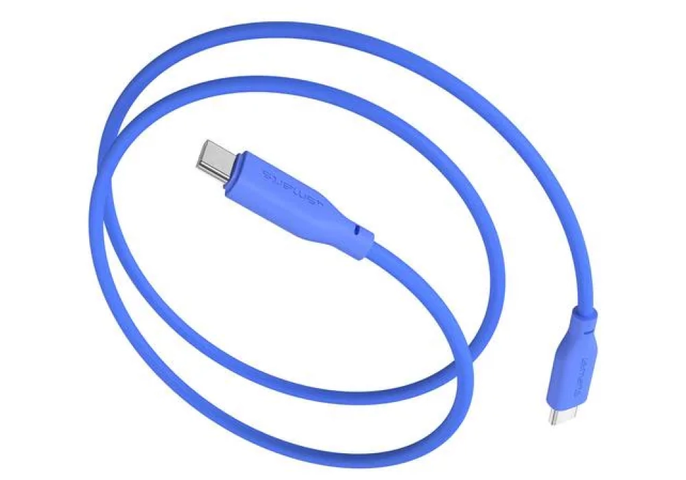 4smarts Câble USB 2.0 Silicone High Flex USB C - USB C 1.5 m Bleu