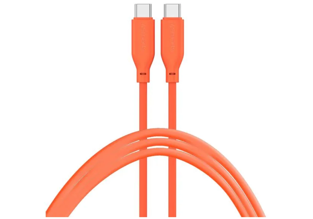 4smarts Câble USB 2.0 Silicone High Flex USB C - USB C 1.5 m Orange