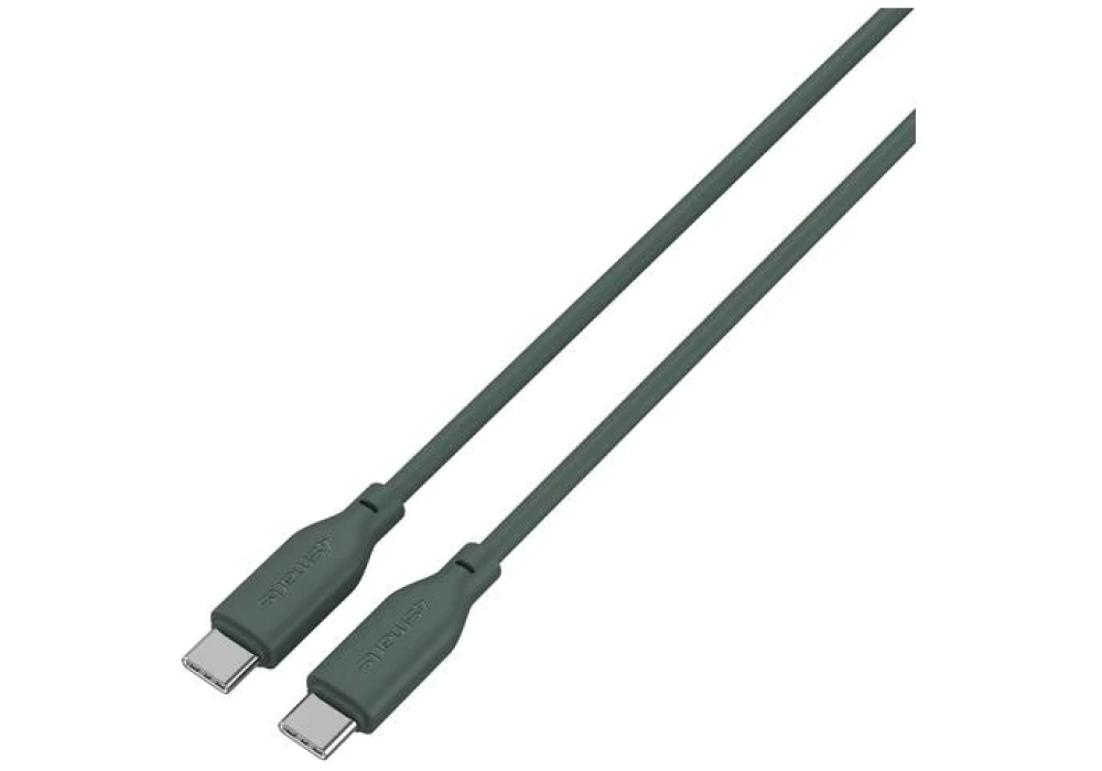 4smarts Câble USB 2.0 Silicone High Flex USB C - USB C 1.5 m Petrol