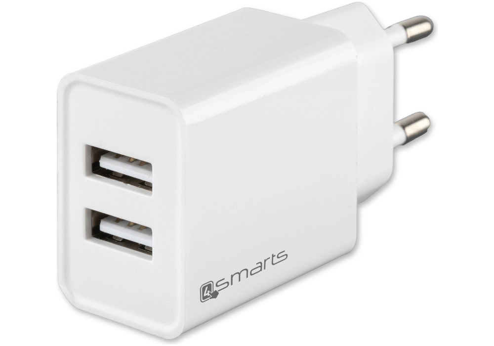 4smarts Chargeur mural USB VoltPlug Dual 12W