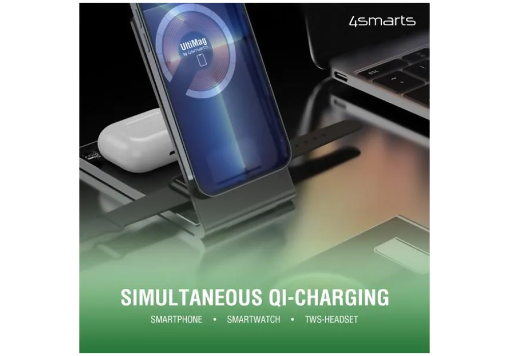 4smarts Chargeur sans fil UltiMag TrioFold 15W