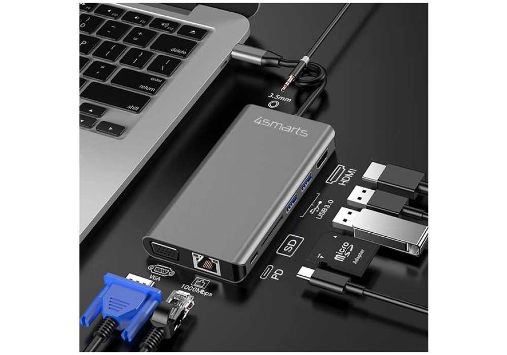 4smarts Station d'accueil 8 en 1 USB-C