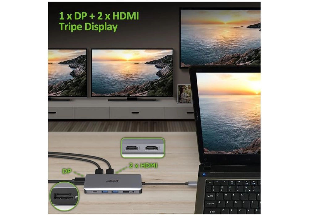 Acer Station d'accueil USB Type-C 12-in-1 Mini