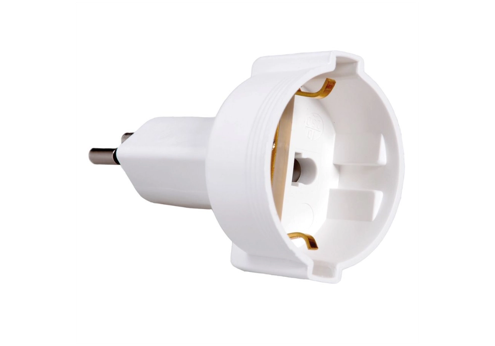 Adaptateur CH M 3-Poles T12 > EU F (Blanc)