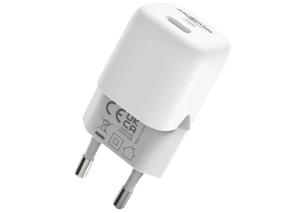 Ansmann Home Charger HC130PD mini, 30 W, blanc