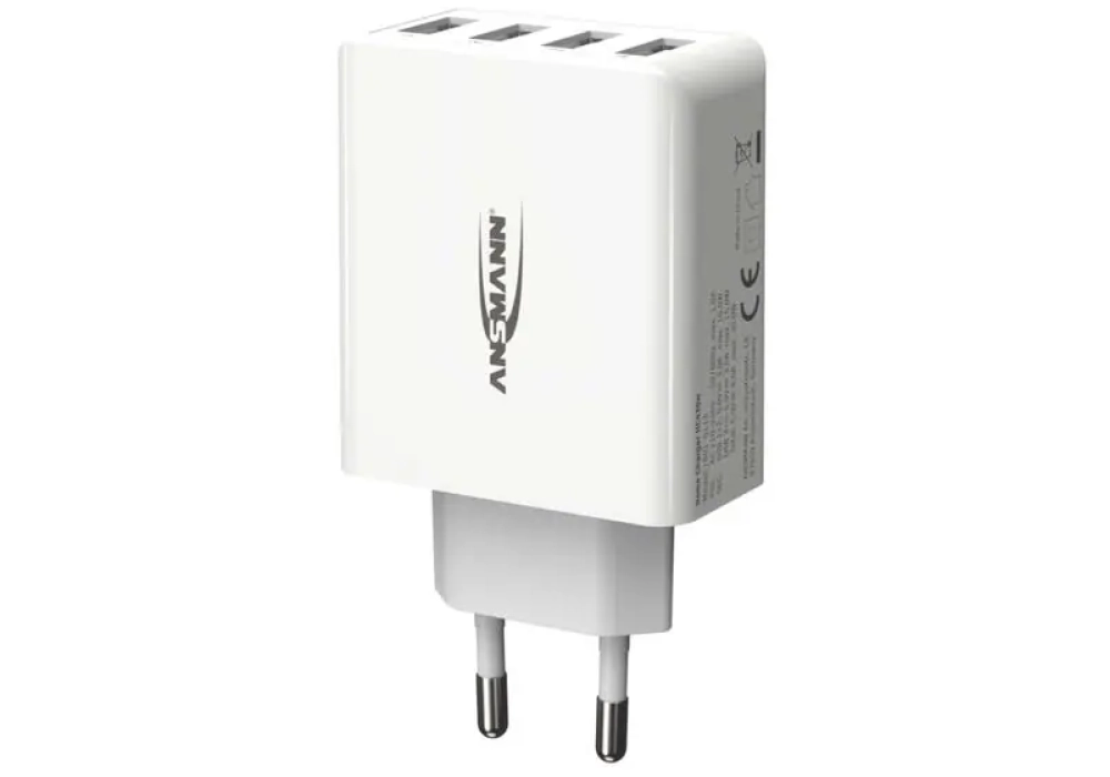 Ansmann Home Charger HC430, 4x USB, 30 W, blanc