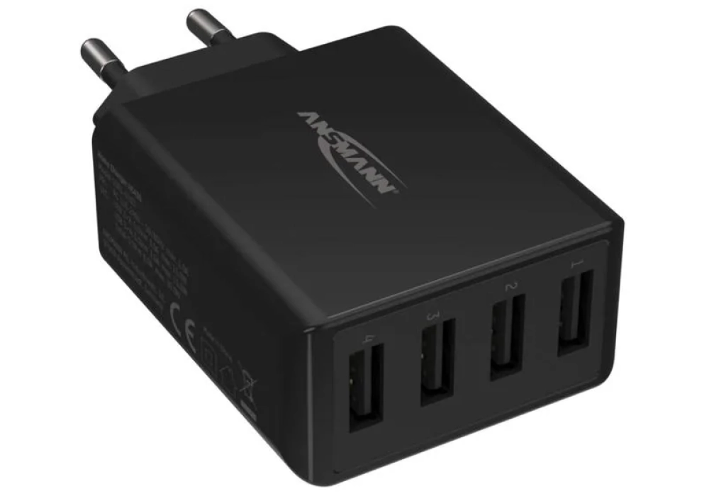 Ansmann Home Charger HC430, 4x USB, 30 W, noir