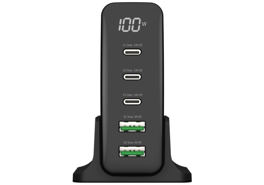 Ansmann Station de charge de bureau, 140 W, 5 x USB