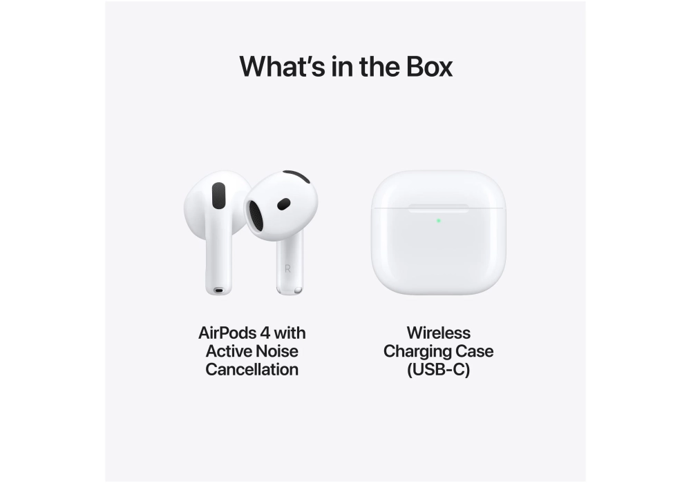 Apple Écouteurs True Wireless In-Ear AirPods 4 ANC USB-C & MagSafe