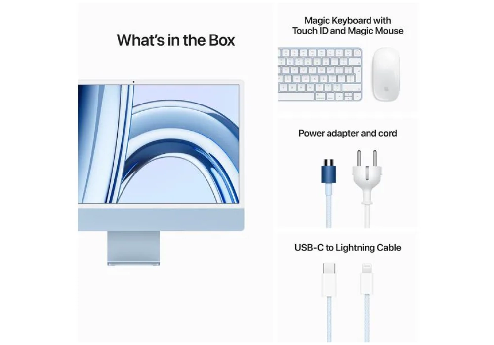 Apple iMac 24" M3 10C GPU / 256 Go / 8 Go Bleu