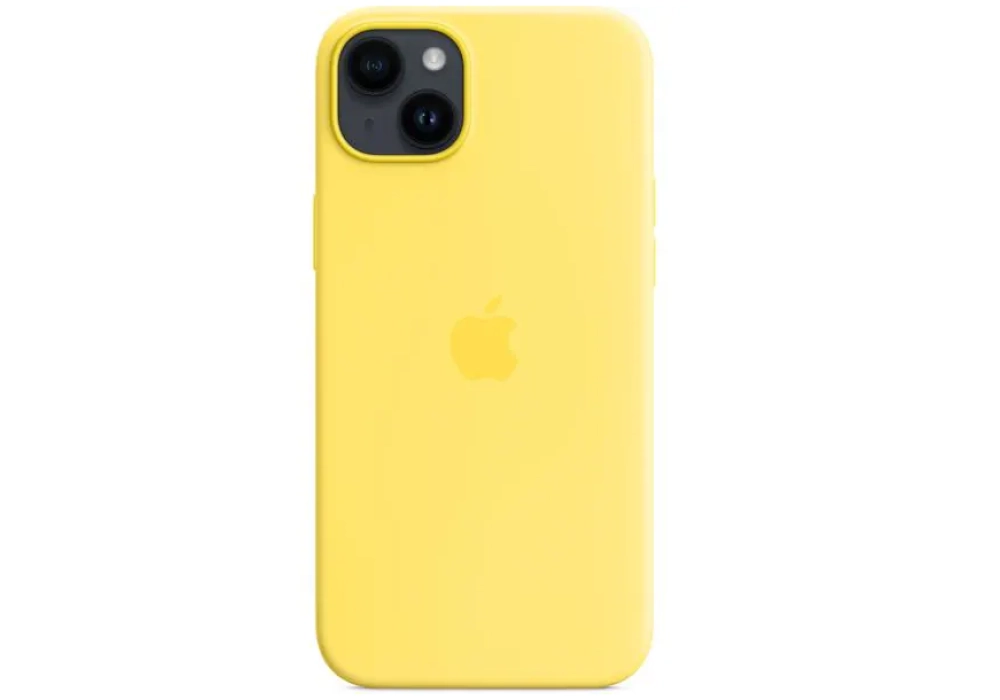 Apple Silicone Case avec MagSafe iPhone 14 Plus (Jaune)