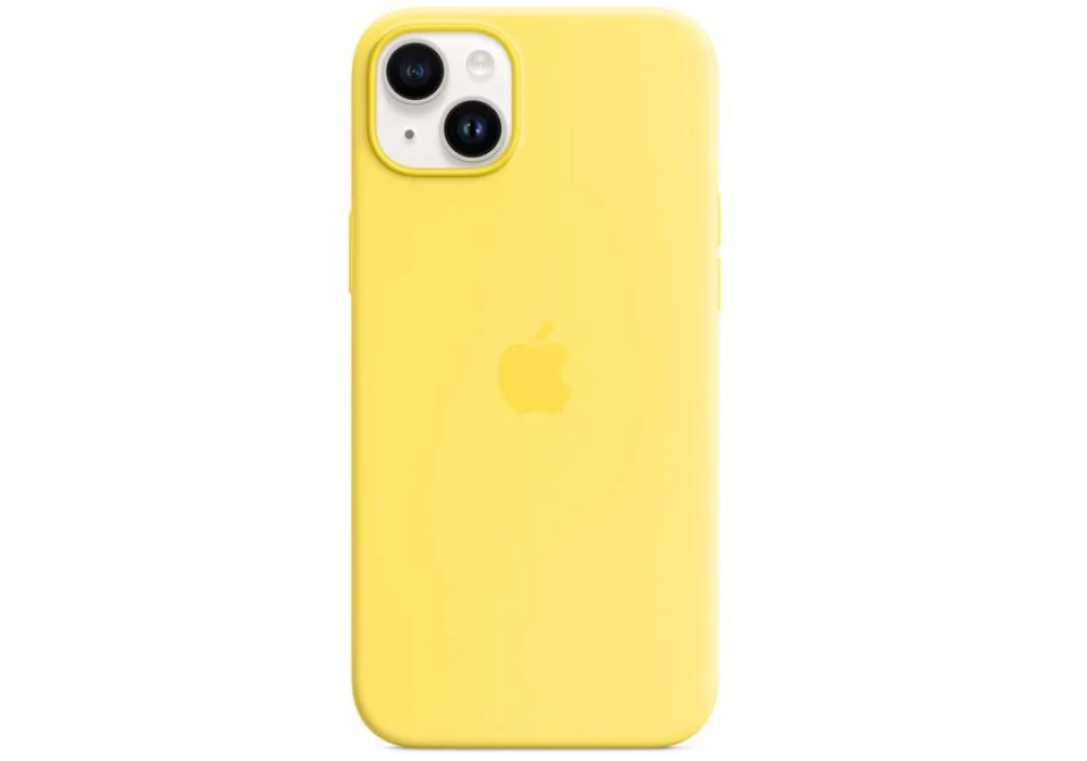 Apple Silicone Case avec MagSafe iPhone 14 Plus (Jaune)