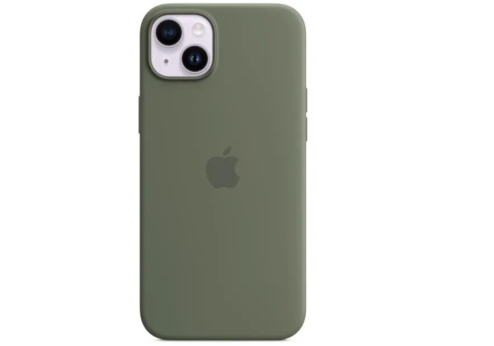 Apple Silicone Case avec MagSafe iPhone 14 Plus (Olive)