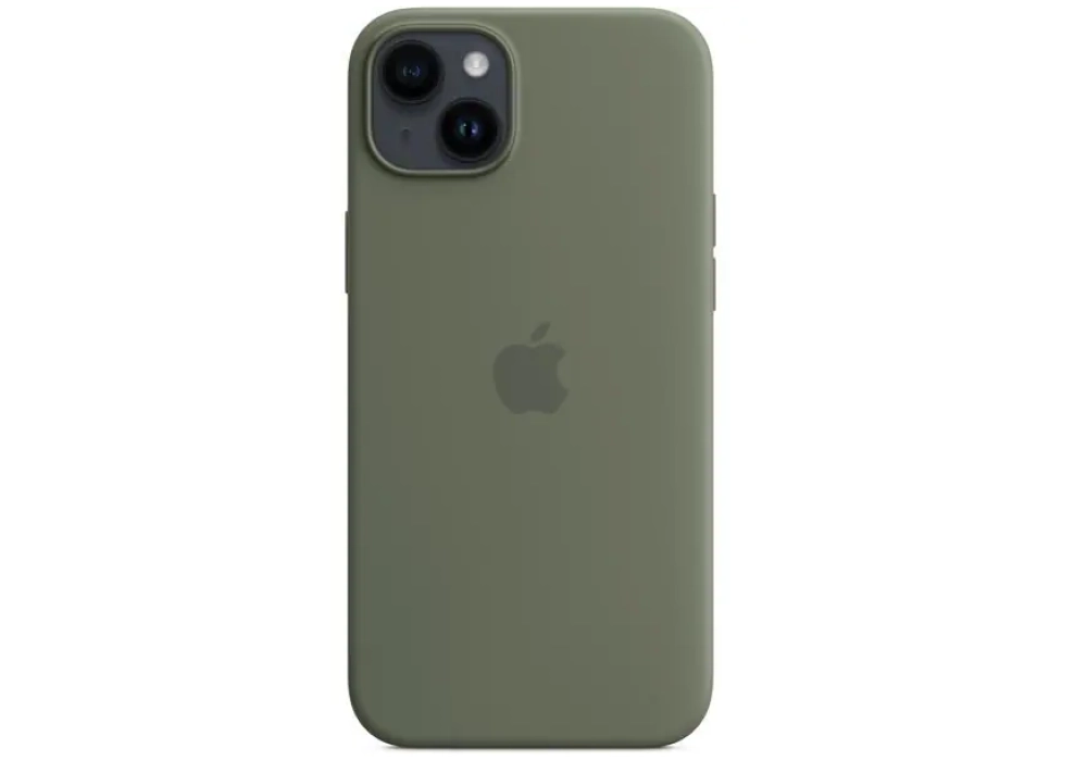 Apple Silicone Case avec MagSafe iPhone 14 Plus (Olive)