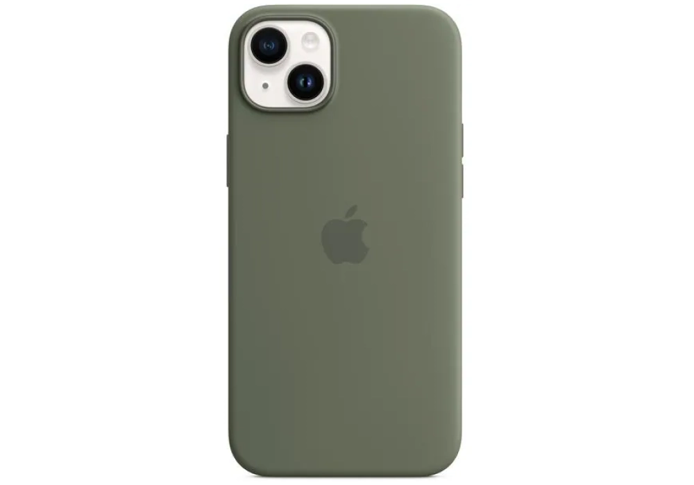 Apple Silicone Case avec MagSafe iPhone 14 Plus (Olive)