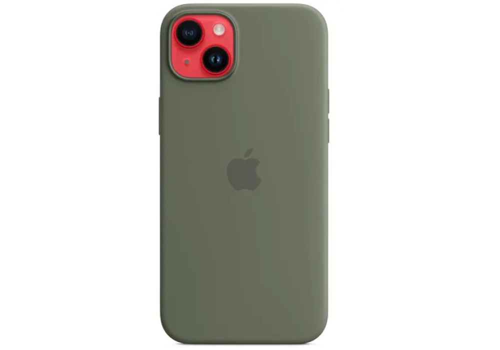 Apple Silicone Case avec MagSafe iPhone 14 Plus (Olive)