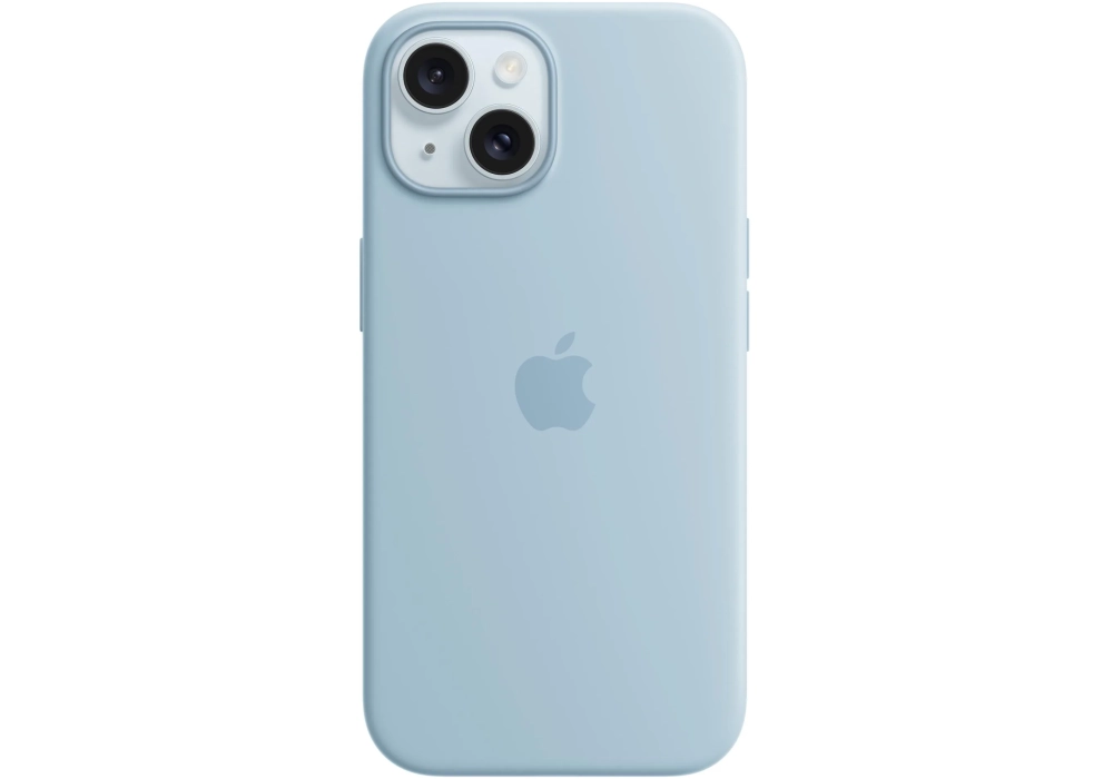 Apple Silicone Case avec MagSafe iPhone 15 Light Blue