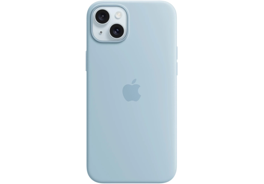 Apple Silicone Case avec MagSafe iPhone 15 Plus Light Blue