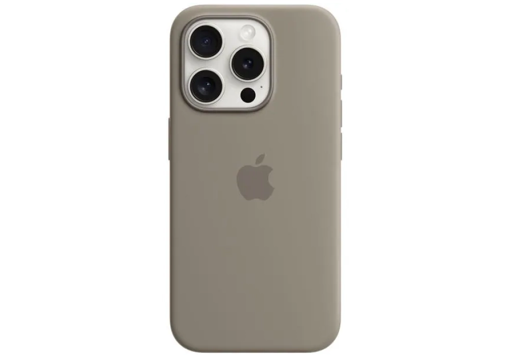 Apple Silicone Case avec MagSafe iPhone 15 Pro Clay