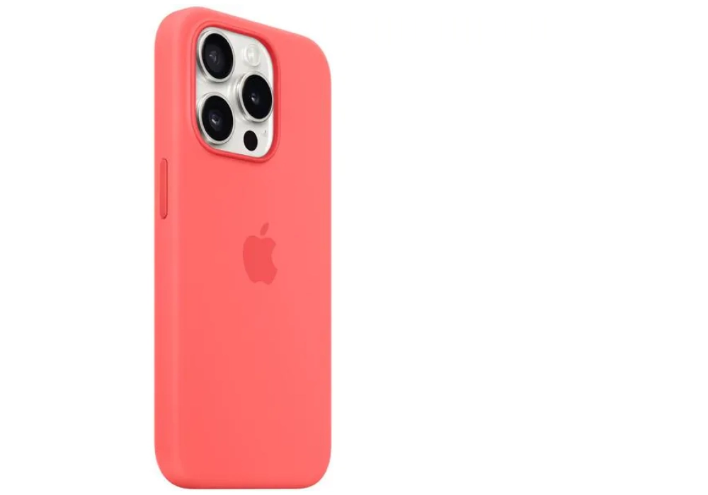 Apple Silicone Case avec MagSafe iPhone 15 Pro Guava