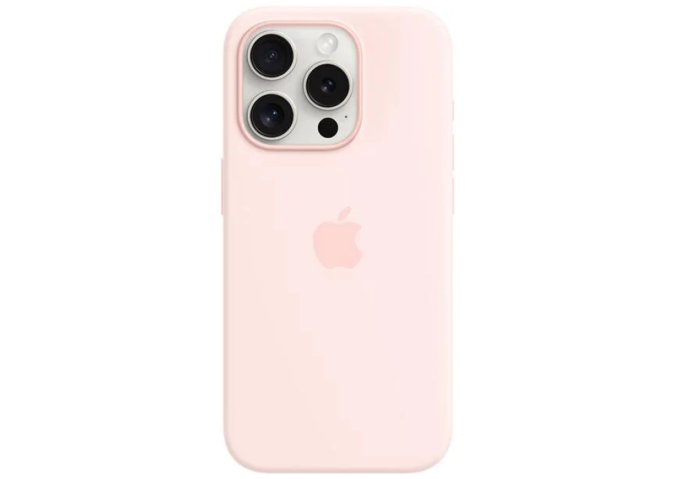 Apple Silicone Case avec MagSafe iPhone 15 Pro Light Pink