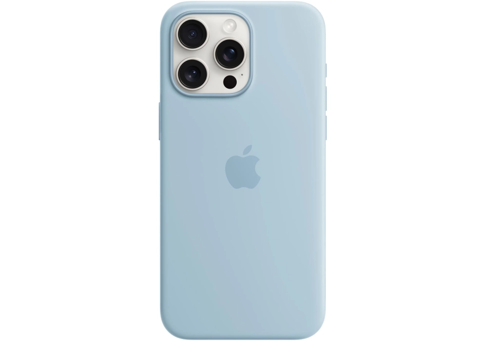 Apple Silicone Case avec MagSafe iPhone 15 Pro Max Light Blue