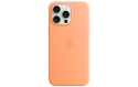 Apple Silicone Case avec MagSafe iPhone 15 Pro Max Orange Sorbet