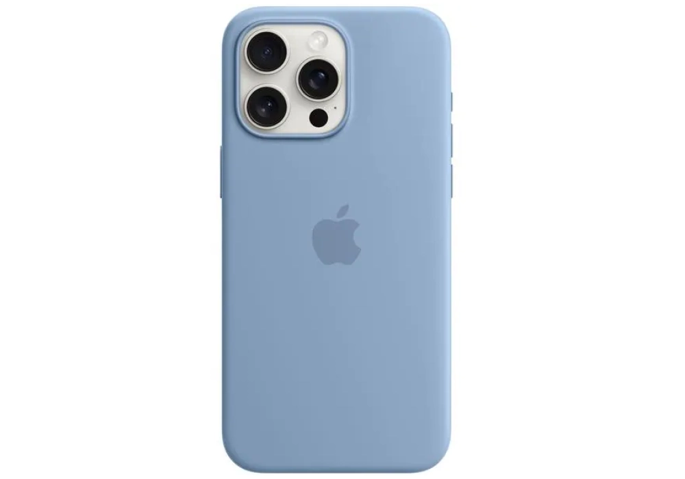 Apple Silicone Case avec MagSafe iPhone 15 Pro Max Winter Blue