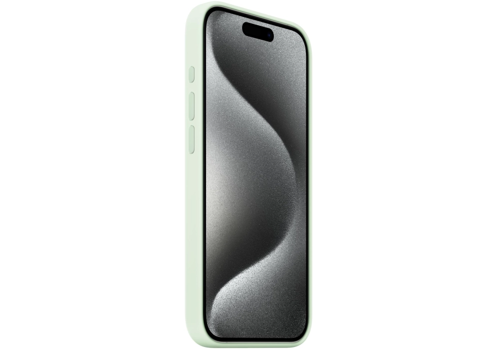 Apple Silicone Case avec MagSafe iPhone 15 Pro Soft Mint