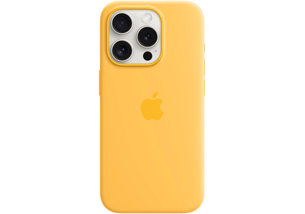 Apple Silicone Case avec MagSafe iPhone 15 Pro Sunshine