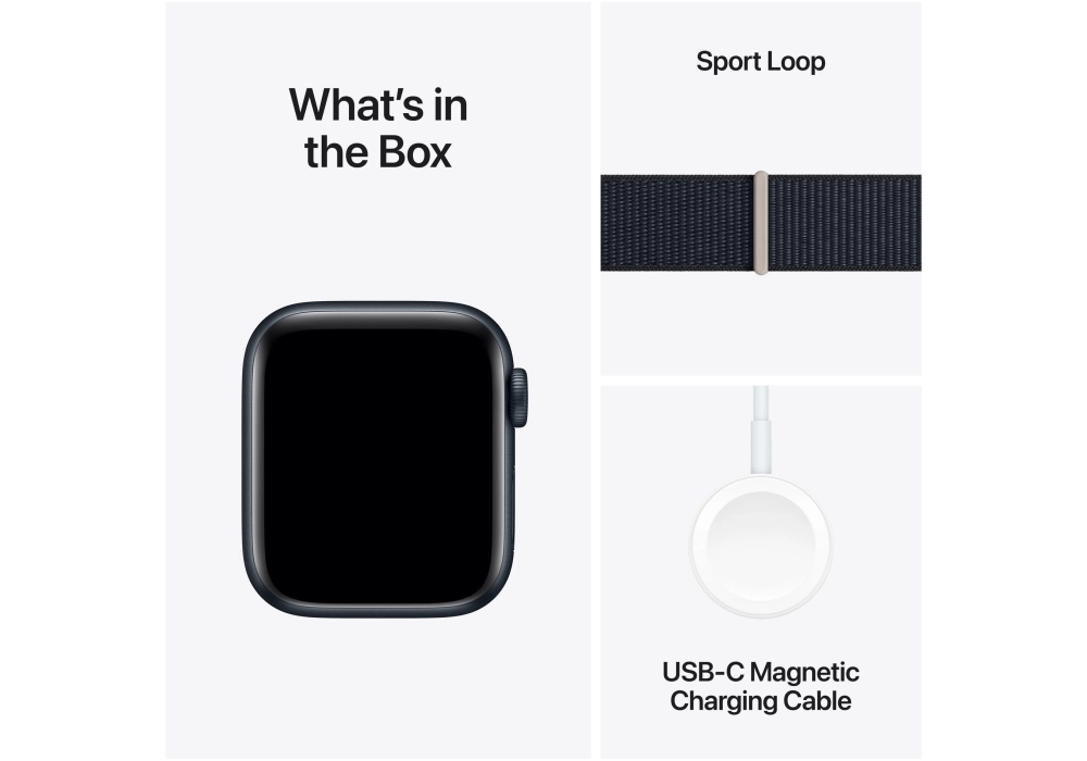 Apple Watch SE 2023 40 mm GPS Alu Sport Loop Minuit