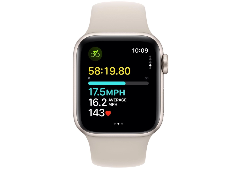 Apple Watch SE 2023 44 mm LTE Alu Sport Lumière stellaire M/L