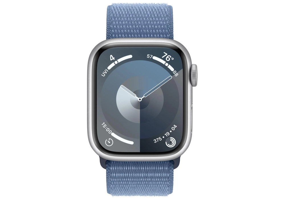 Apple Watch Series 9 41 mm Alu Argent Loop Bleu dhiver