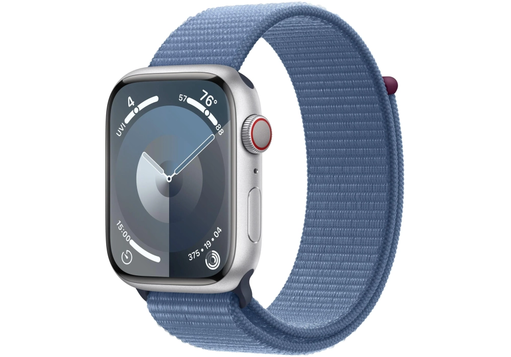 Apple Watch Series 9 41 mm LTE Alu Argent Loop Bleu dhiver