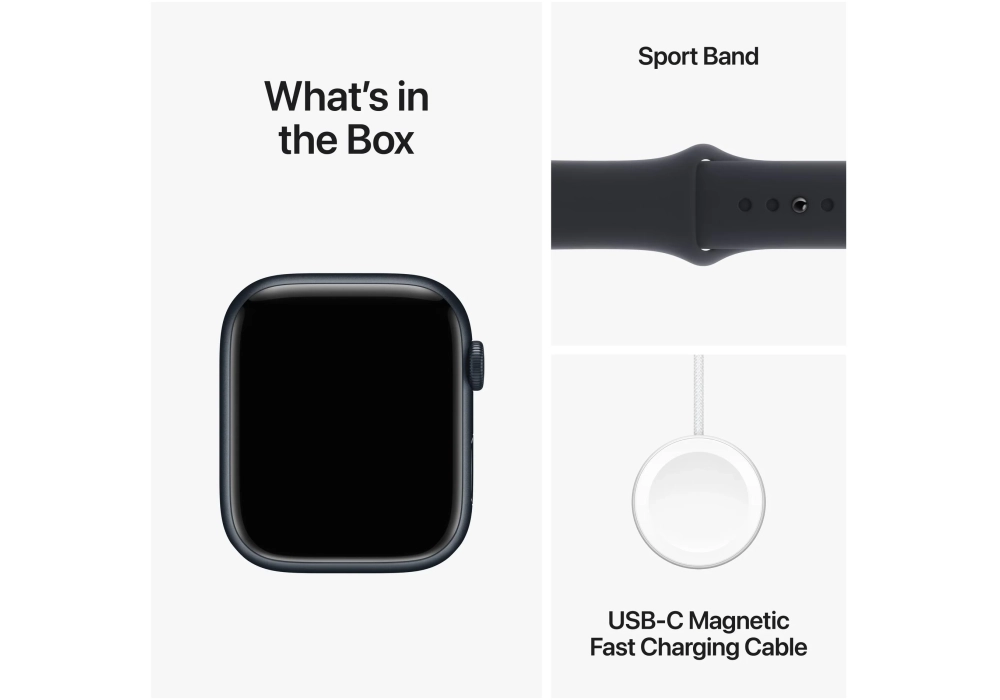 Apple Watch Series 9 41 mm LTE Alu Minuit Sport M/L