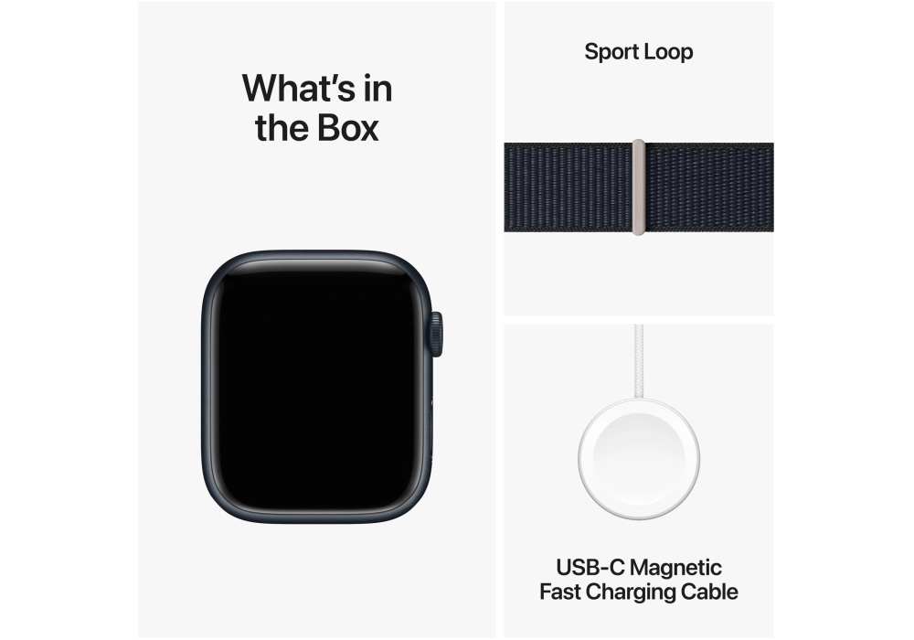 Apple Watch Series 9 45 mm Alu Minuit Loop