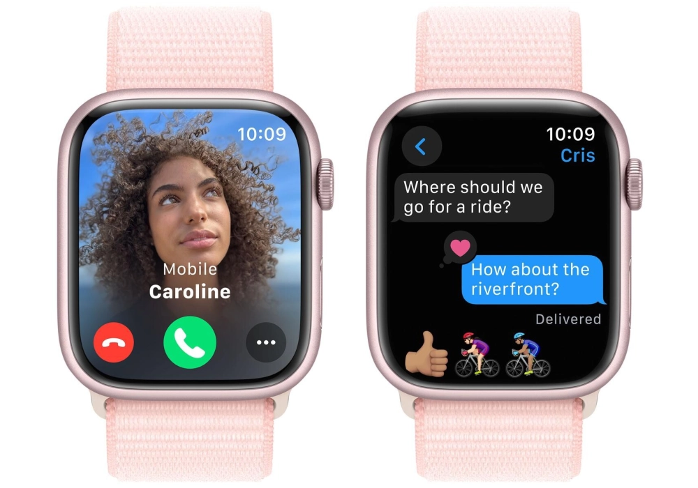 Apple Watch Series 9 45 mm Alu Rose Loop Rose pâle