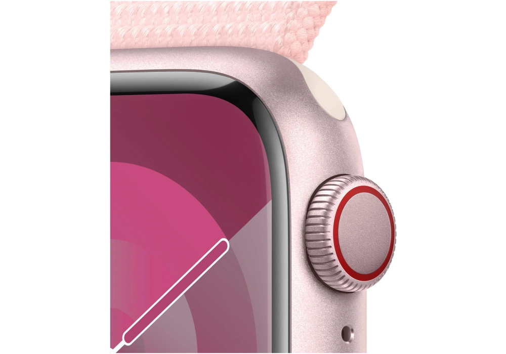 Apple Watch Series 9 45 mm LTE Alu Rose Loop Rose pâle