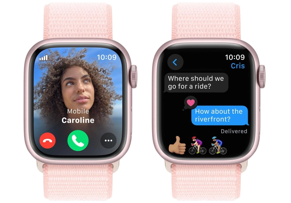 Apple Watch Series 9 45 mm LTE Alu Rose Loop Rose pâle