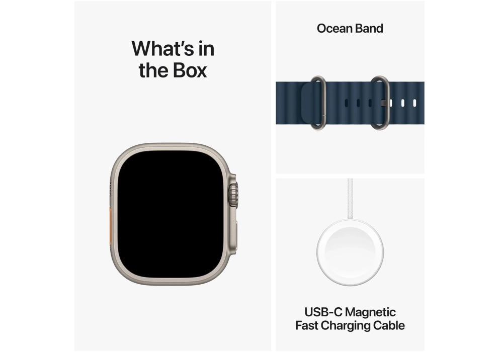 Apple Watch Ultra 2 Ocean Band bleu