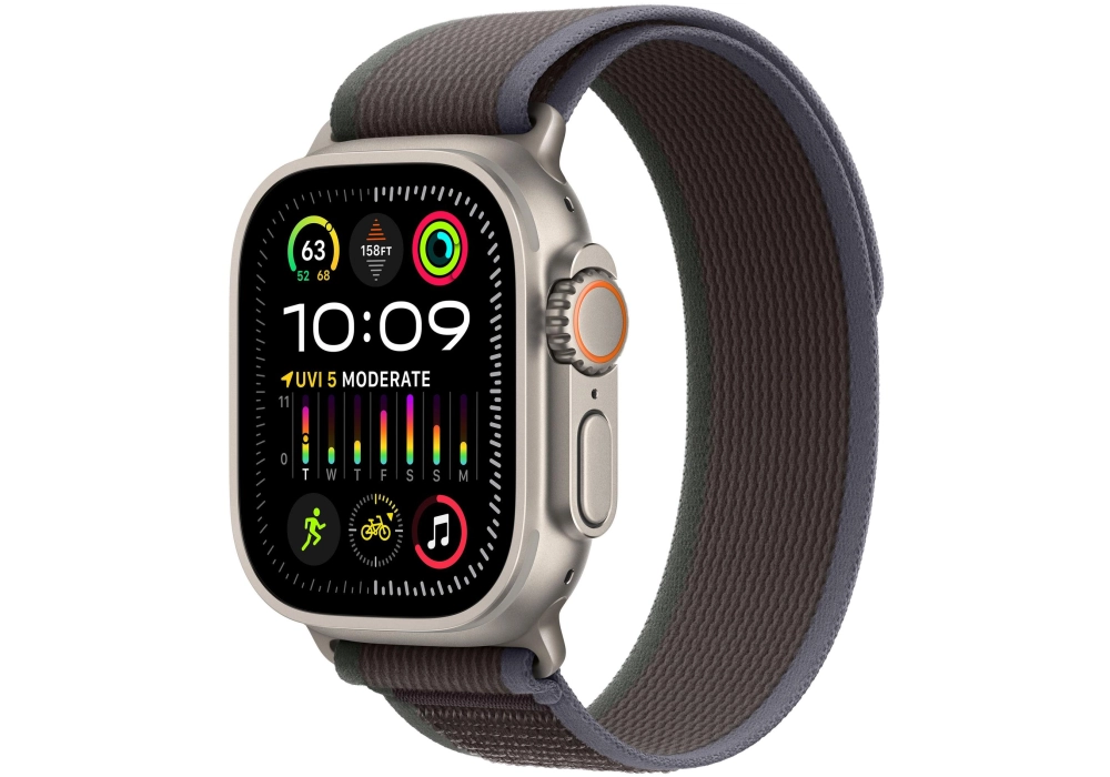 Apple Watch Ultra 2 Trail Loop bleu/noir M/L