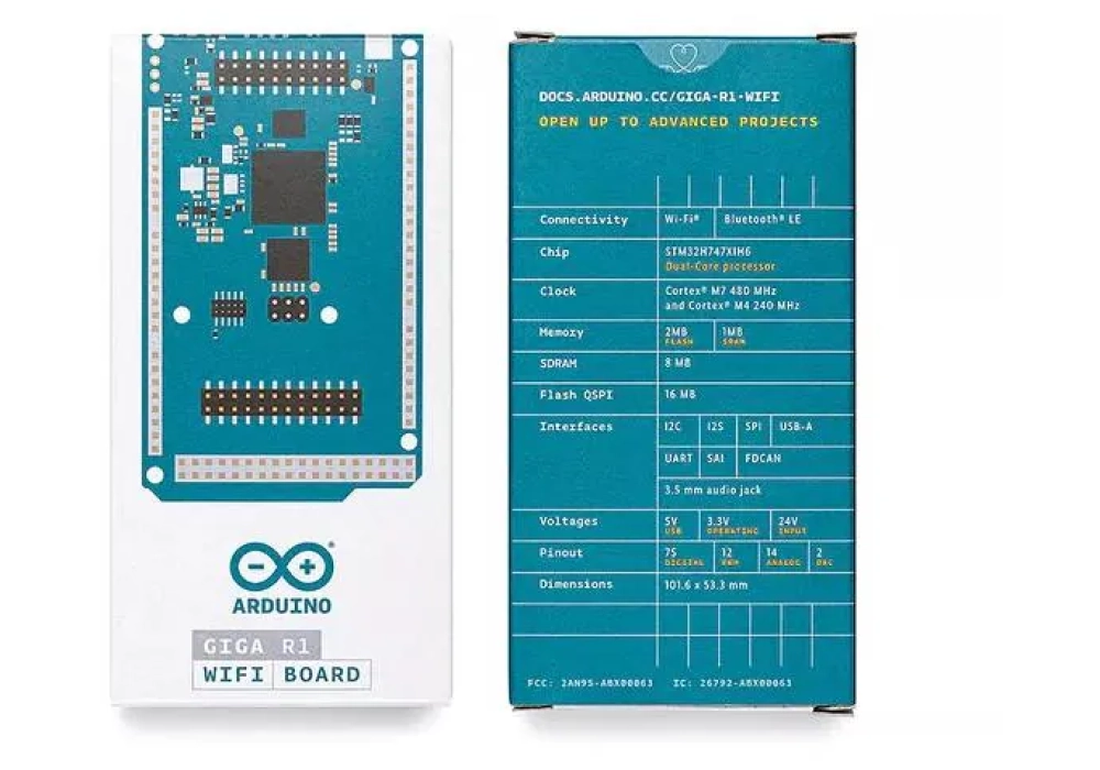 Arduino Carte de développement Arduino GIGA R1 WiFi