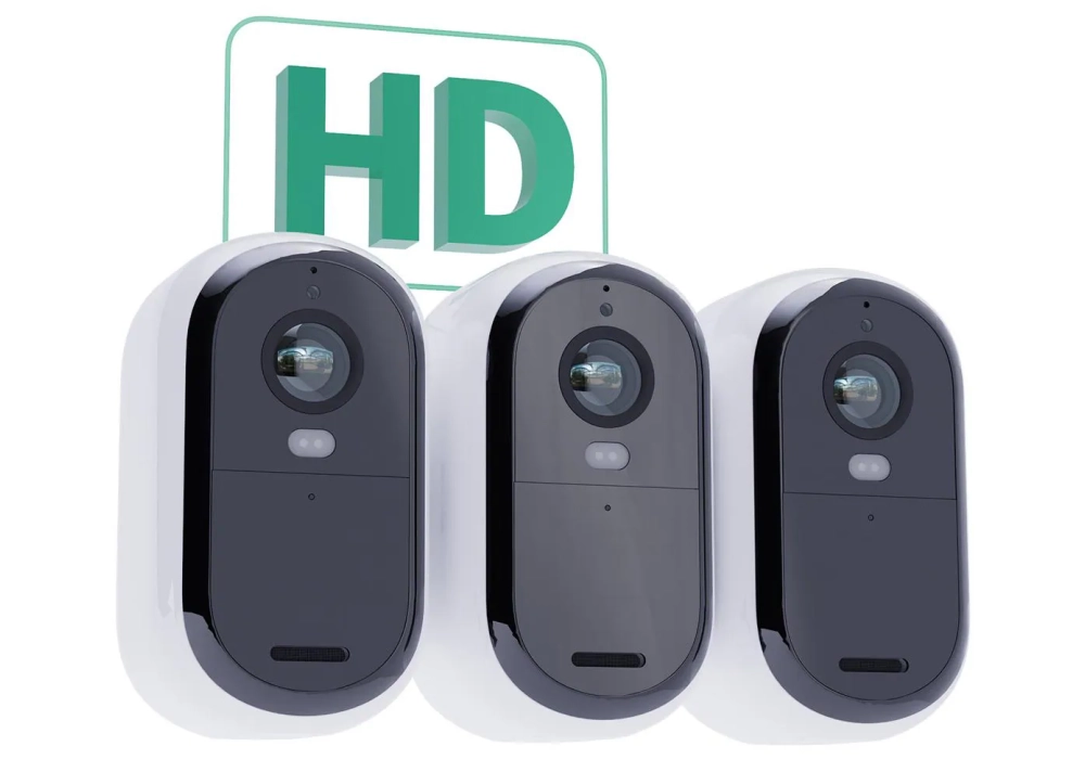 Arlo Essential Outdoor FHD (Gen 2) VMC2350 Blanc, set de 3